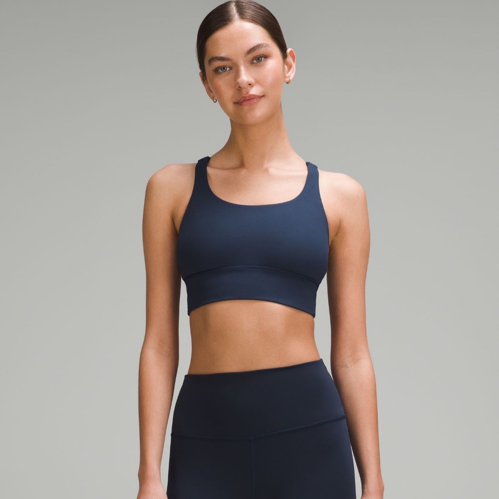 Lululemon Energy Bra Long Line, True Navy, Size 14